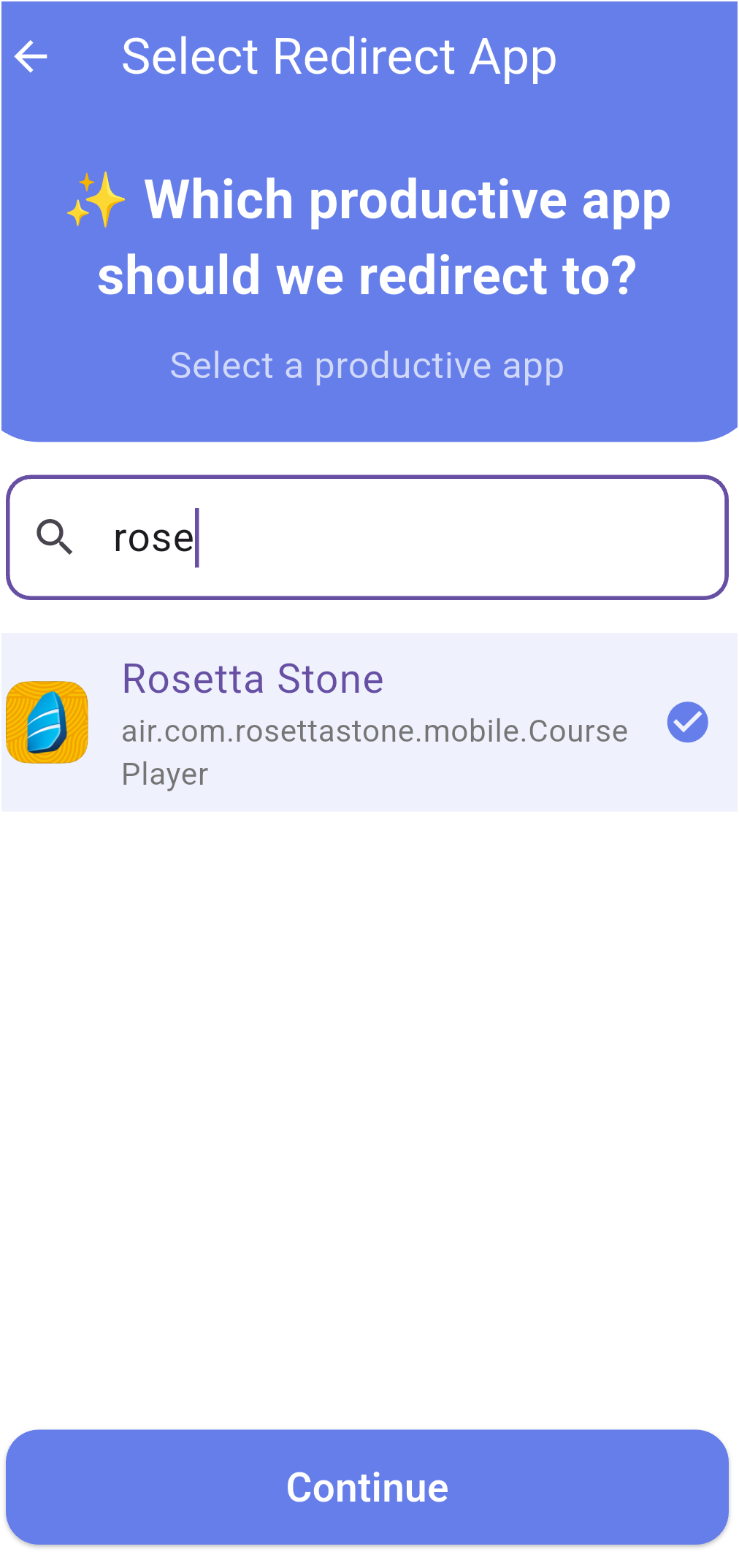 Select a productive app