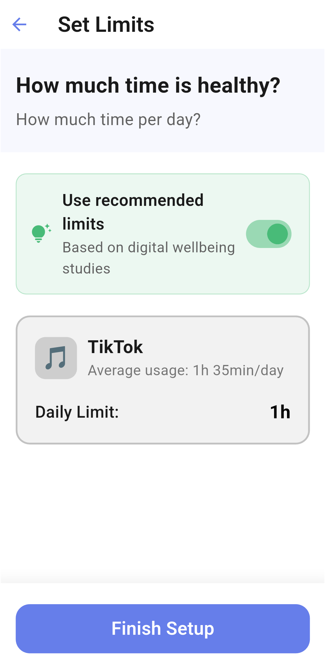 Set limits - recommended