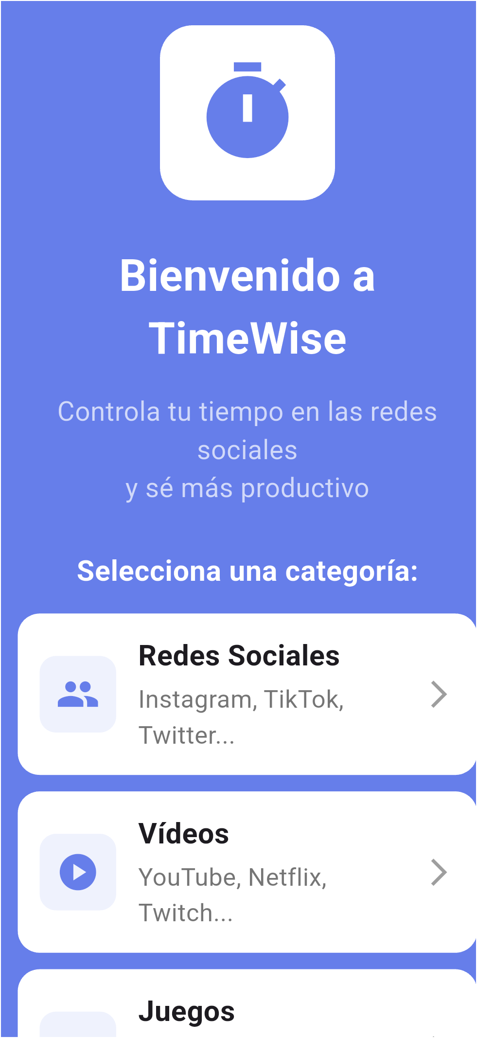 Selecciona una categoría