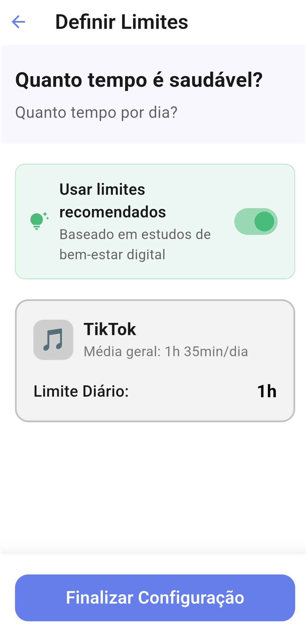 Definir limites - recomendado